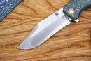 North Mountain Blade Jellyfish 4thGen 3.5" Böhler M390 Titanium Frame Ceramic Carbon Fiber Handle Blue