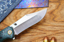 North Mountain Blade Jellyfish 4thGen 3.5" Böhler M390 Titanium Frame Ceramic Carbon Fiber Handle Blue