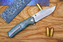 North Mountain Blade Jellyfish 4thGen 3.5" Böhler M390 Titanium Frame Ceramic Carbon Fiber Handle Blue