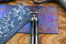 North Mountain Blade Jellyfish 4thGen 3.5" Böhler M390 Titanium Frame Ceramic Carbon Fiber Handle Blue