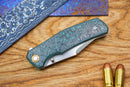 North Mountain Blade Jellyfish 4thGen 3.5" Böhler M390 Titanium Frame Ceramic Carbon Fiber Handle Blue