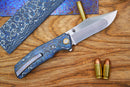 North Mountain Blade Jellyfish 4th Generation 3.5in M390 Blade Blue Ceramic Carbon Fiber Handle
