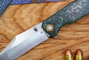 North Mountain Blade Jellyfish 4th Generation 3.5in M390 Blade Green Ceramic Carbon Fiber Handle