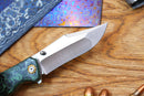 North Mountain Blade Jellyfish 4th Generation 3.5in M390 Blade Green Ceramic Carbon Fiber Handle