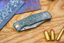 North Mountain Blade Jellyfish 4th Generation 3.5in M390 Blade Green Ceramic Carbon Fiber Handle