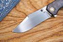North Mountain Blade Jellyfish 4th Generation 3.5in M390 Blade Brown Ceramic Carbon Fiber Handle