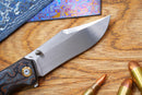 North Mountain Blade Jellyfish 4th Generation 3.5in M390 Blade Brown Ceramic Carbon Fiber Handle