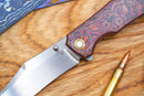 North Mountain Blade Generation Jellyfish 4th Generation 3.5in M390 Blade Red Ceramic Carbon Fiber Handle