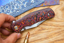 North Mountain Blade Generation Jellyfish 4th Generation 3.5in M390 Blade Red Ceramic Carbon Fiber Handle