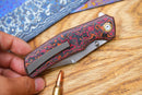 North Mountain Blade Generation Jellyfish 4th Generation 3.5in M390 Blade Red Ceramic Carbon Fiber Handle