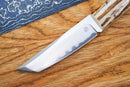 North Mountain Blade Chop Mini Fixed 3.5" SLD-Magic Full Tang Steel Deer Antlers Handle