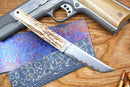 North Mountain Blade Chop Mini Fixed 3.5" SLD-Magic Full Tang Steel Deer Antlers Handle