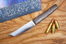 North Mountain Blade Chop Mini Fixed 3.5" SLD-Magic Full Tang Steel Copper Infused Carbon Fiber Handle