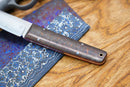 North Mountain Blade Chop Mini Fixed 3.5" SLD-Magic Full Tang Steel Copper Infused Carbon Fiber Handle