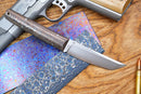 North Mountain Blade Chop Mini Fixed 3.5" SLD-Magic Full Tang Steel Copper Infused Carbon Fiber Handle