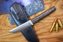 North Mountain Blade Chop Mini Fixed 3.5" SLD-Magic Full Tang Steel Copper Infused Carbon Fiber Handle