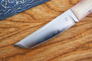 North Mountain Blade Chop Mini Fixed 3.5" SLD-Magic Full Tang Blade Camel Bone Handle