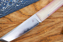 North Mountain Blade Chop Mini Fixed 3.5" SLD-Magic Full Tang Blade Camel Bone Handle