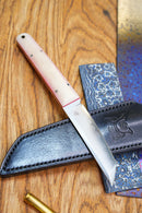 North Mountain Blade Chop Mini Fixed 3.5" SLD-Magic Full Tang Blade Camel Bone Handle