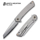 North Mountain Echo 3.5" Sheepsfoot Blade Flat Titanium Handles w/ Smooth Flippers