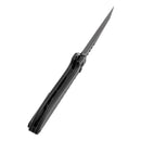 Kansept Kosame Button Lock T1093F2 – 3.37" 154CM Blackwash Blade, Blackwash Titanium with Blue Carbon Fiber Inlay