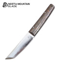 North Mountain Blade Chop Mini Fixed 3.5" SLD-Magic Full Tang Steel Copper Infused Carbon Fiber Handle