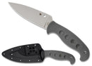 Spyderco SPRINT RUN Temperance Fixed Blade 4.46" Satin CPM-CRU-WEAR PlainEdge Gray FRN Handle FB05PGY