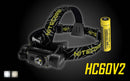 Nitecore HC60 V2 1200 Lumen USB-C Rechargeable Headlamp White Light 1*18650 Rechargeable Battery