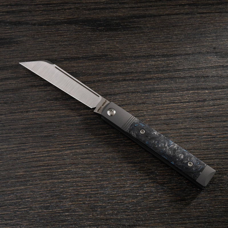 Jack Wolf Knives Feelgood Jack Fat Carbon Dark Mater Blue Slip Joint Folding Knife