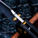 Kansept Fenrir K1034V1 – 3.48" Damascus Blade, Shred Carbon Fiber Handle, Crossbar Lock (Greg Schob Design)