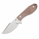 Tenable Tiny Dancer G014A5 – 3.17" Stonewashed D2 Drop Point Blade, Brown Micarta Handle, Fixed Blade EDC Knife – Designed by JB Stout