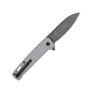 CobraTec Knives 3.375" Rhino D2 Stonewashed Blade Grey Aluminum Textured Handles CTGRYRHINO