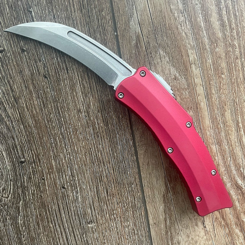 Heretic Knives ROC Curved OTF Automatic Knife H060-2A-RED
