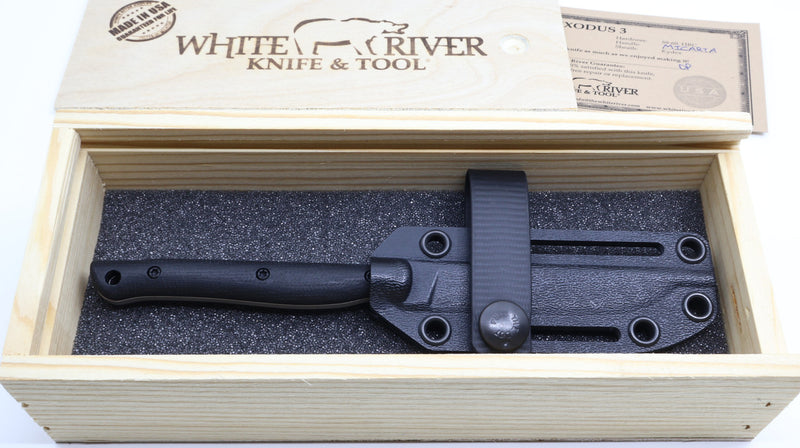 White River Knife & Tool Exodus 3 Adventurecraft Fixed Blade 3.15in S35VN Steel Micarta Handles