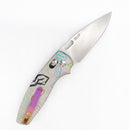 Three Rivers Mfg Bulldog Riverlok 3.2in Magnacut Blade Titanium w/ "The S" Notebook Style Handles