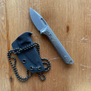Griffin Scout Medic Fixed Blade 1.65in Stonewash Magnacut Steel Topo Titanium Handle