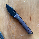 Griffin Scout Medic Fixed Blade 1.65in Black DLC Magnacut Steel Burgundy Carbon Fiber Handles