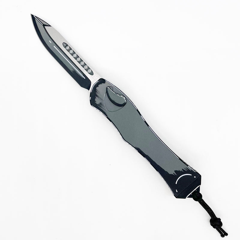 Heretic Knives Hydra V4 Gray Cel Shading 3.625" CPM-Magnacut Steel H407-CS-GRY