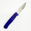 Night Watch Knives Ranger Nitro-V Blade Purple Handle White Liners Leather Sheath