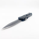 Heretic Knives Colossus Hand Ground Elmax Double Edge DLC Fat Carbon Snakeskin Button ~ DLC Hardware