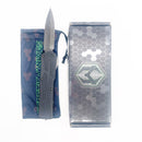 Heretic Knives Colossus Hand Ground Elmax Double Edge DLC Fat Carbon Snakeskin Button ~ DLC Hardware