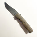 Clark Custom Knives Model 55 3.5in CPM 154 Blade Brown Grip Tech Handle