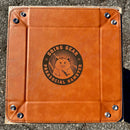 Leather Valet Tray Hamster Logo 6"x6"