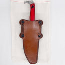 Drifter Blades Pathfinder Custom Fixed Blade Knife Red/Black G10 Handles Custom Leather Sheath Included