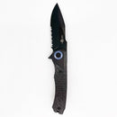 Heretic Knives Wraith V3 Manual Folding Knife 3.625in Magnacut Blade Carbon Fiber / Titanium Handles