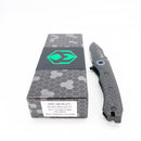 Heretic Knives Wraith V3 Manual Folding Knife 3.625in Magnacut Blade Carbon Fiber / Titanium Handles