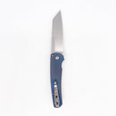 Pro-Tech 2023 Malibu Custom 006 Folding Knife Matte Blue and Satin Bronze Anodized Ti Handle 20cv Stonewashed Blade