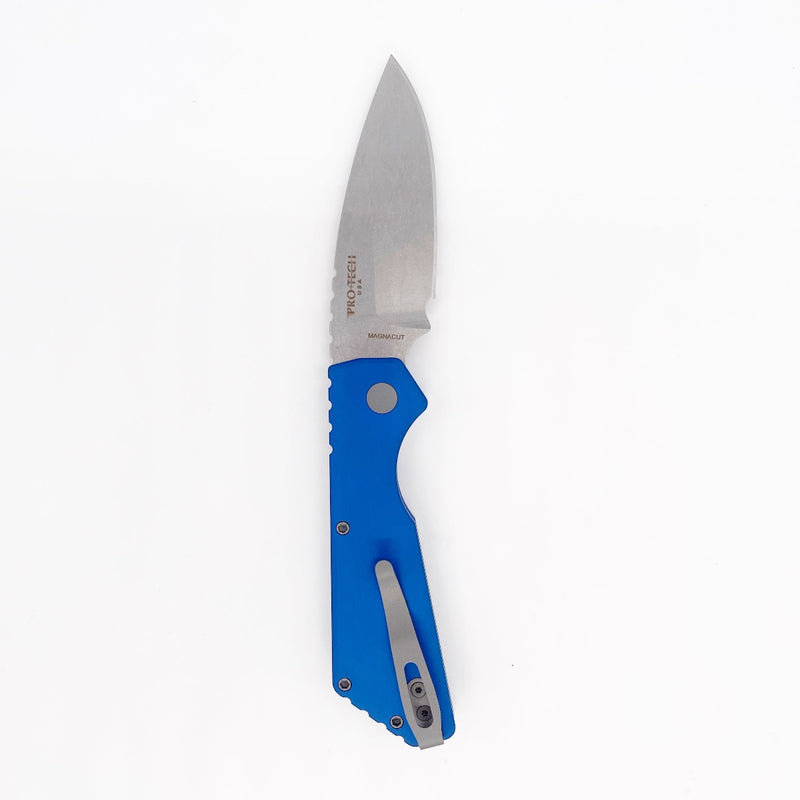 Pro-Tech Strider PT+ Auto Folding Knife 3.05in MagnaCut Steel BLUE Aluminum Handles