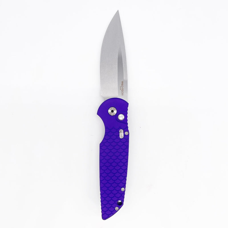 Pro-Tech Tactical Response 3 Folding Knife Purple Fish Scale Handles 154CM Steel Blade