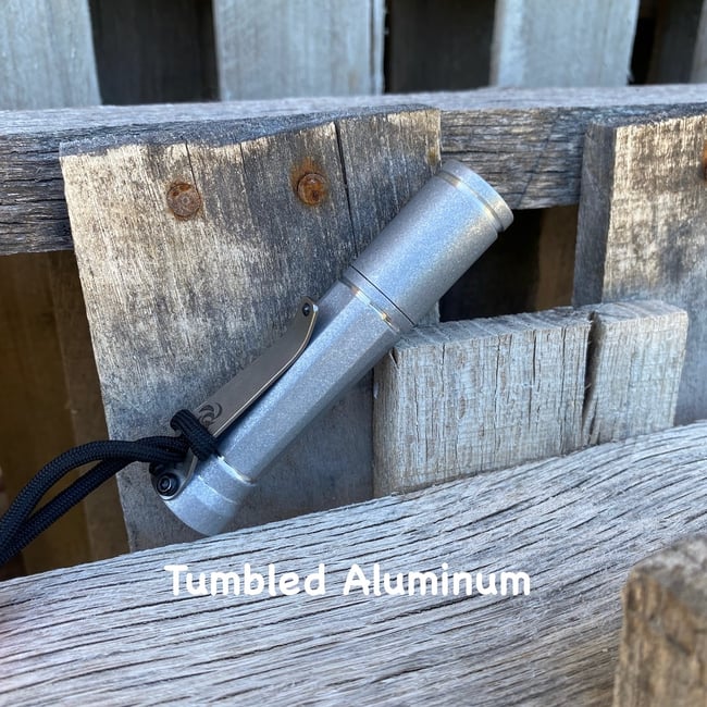 Laulima Metal Craft Todai Slim Stonewashed Aluminum Flashlight - Made in USA